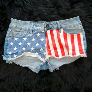 American Flag Short Shorts